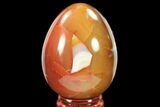 Colorful, Polished Carnelian Agate Egg - Madagascar #134559-1